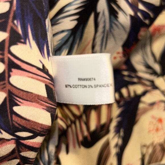 Boston Proper Tropical Floral One-Shoulder Ruffle Top - Size 4 - Picture 9 of 9